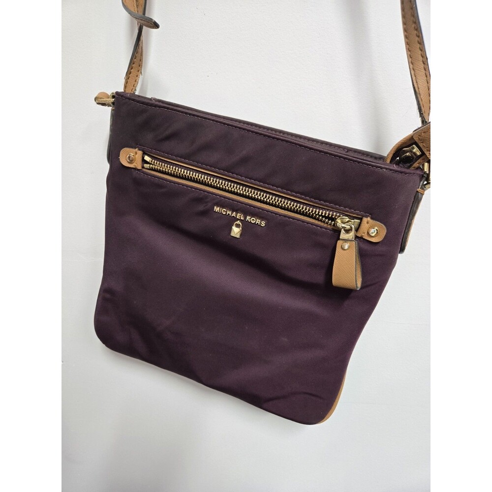 Michael Michael Kors Kelsey Nylon Crossbody Bag Plum